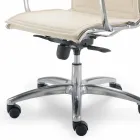 Poltrona de escritório executivo em couro tipo flor Agata Viadurini