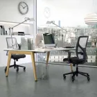 Poltrona executiva de encosto alto feita na Itália Amelie Viadurini