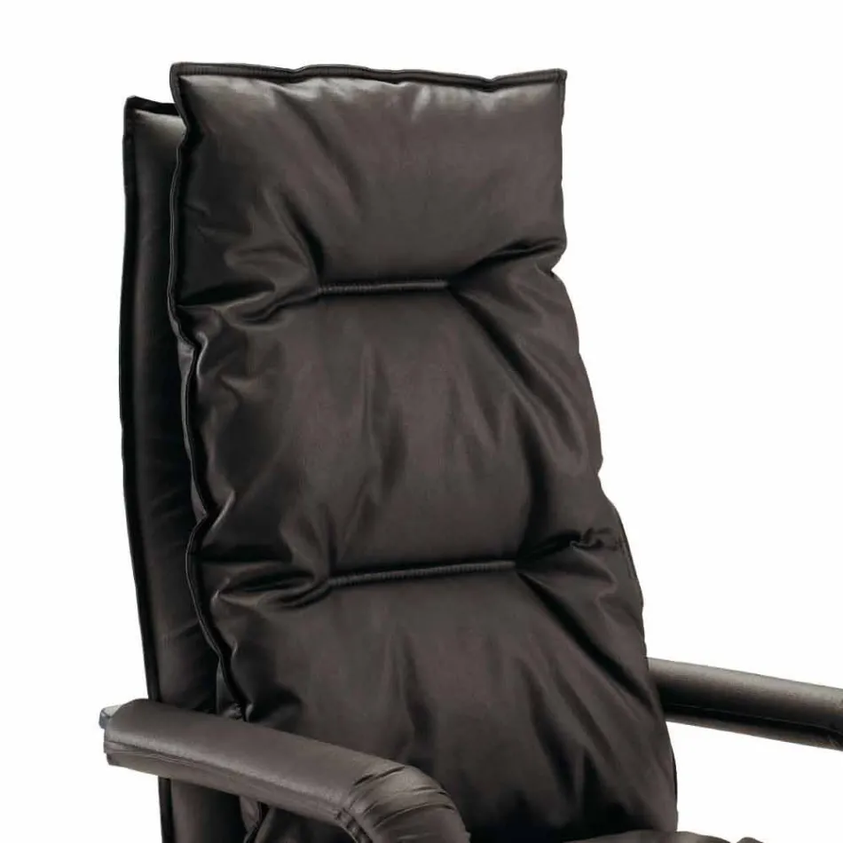 Poltrona contemporânea de escritório executivo em couro sintético Gemma Viadurini