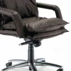 Poltrona contemporânea de escritório executivo em couro sintético Gemma Viadurini