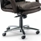 Poltrona contemporânea de escritório executivo em couro sintético Gemma Viadurini