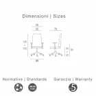 Poltrona contemporânea de escritório executivo em couro sintético Gemma Viadurini