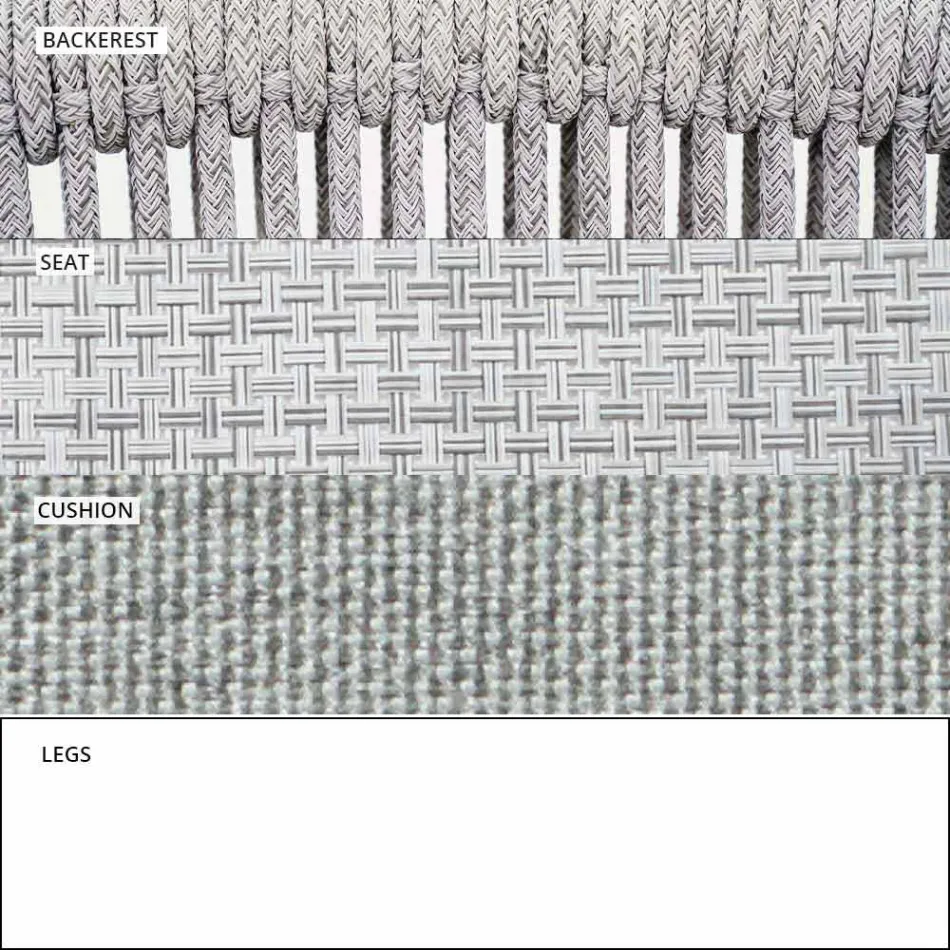 Poltrona de balanço de jardim tecido sólido e estofado - Smart por Varaschin Viadurini