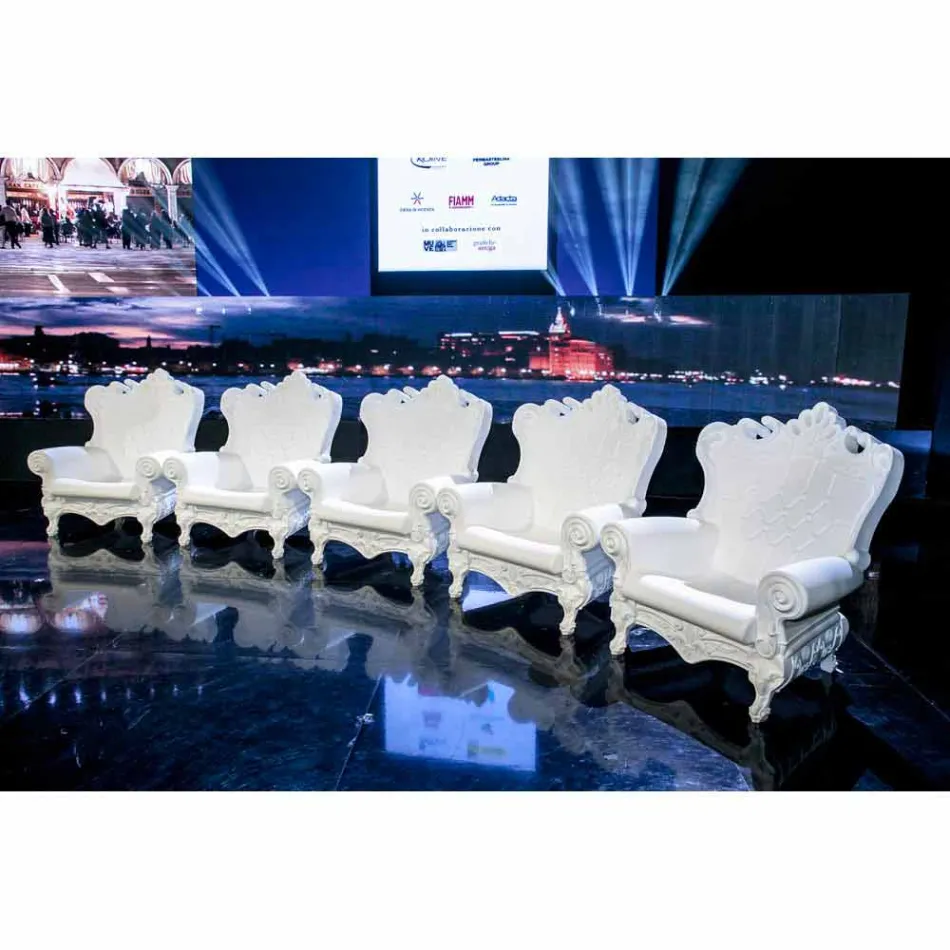 Poltrona elegante colorida Slide de polietileno Love Queen made in Italy Viadurini