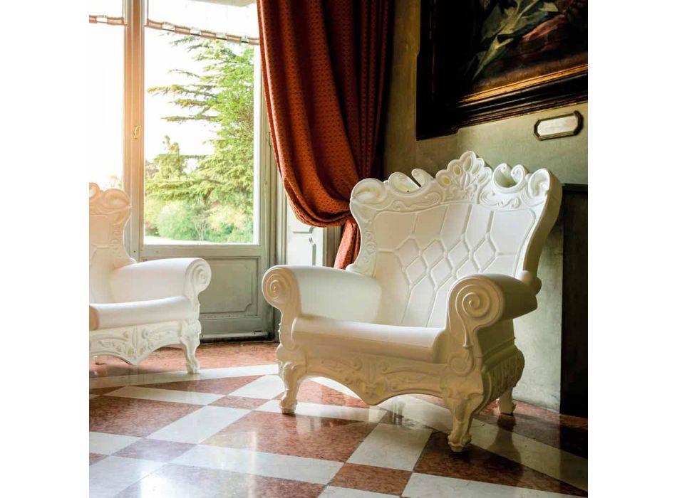 Poltrona elegante colorida Slide de polietileno Love Queen made in Italy Viadurini