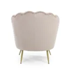 Poltrona estofada elegante para sala de estar com efeito de veludo 3 acabamentos - Geppy Viadurini