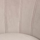 Poltrona estofada elegante para sala de estar com efeito de veludo 3 acabamentos - Geppy Viadurini