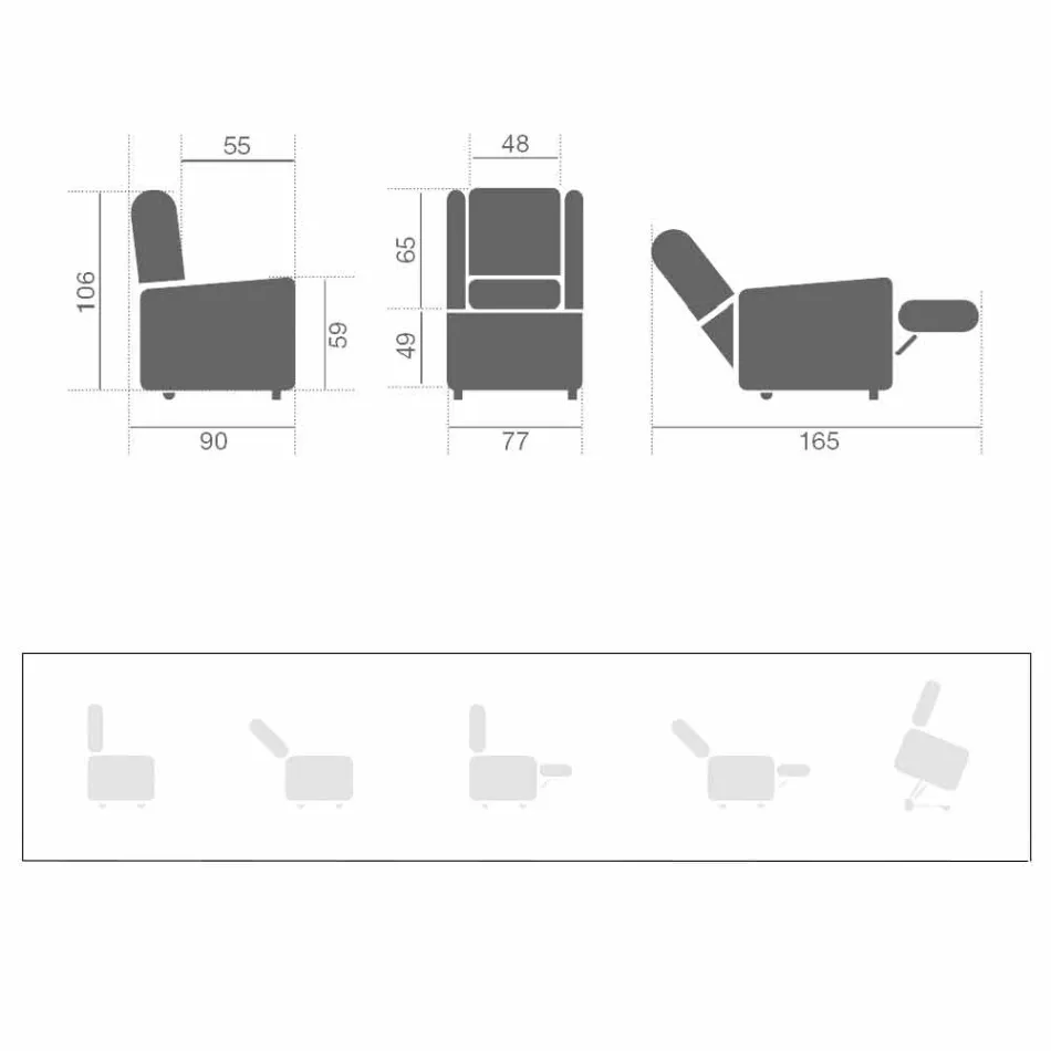 Poltrona Elétrica Elevador Relaxante com 2 motores modernos de luxo - Victoire Viadurini