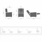 Poltrona Elétrica com Funções Lift & Relax com 2 motores Made in Italy - Marlene Viadurini