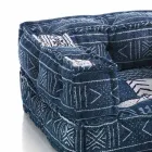 Poltrona Lounge étnica em tecido de retalhos e veludo - fibra Viadurini