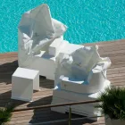 Poltrona flutuante Trona white design Luxury, made in Italy Viadurini