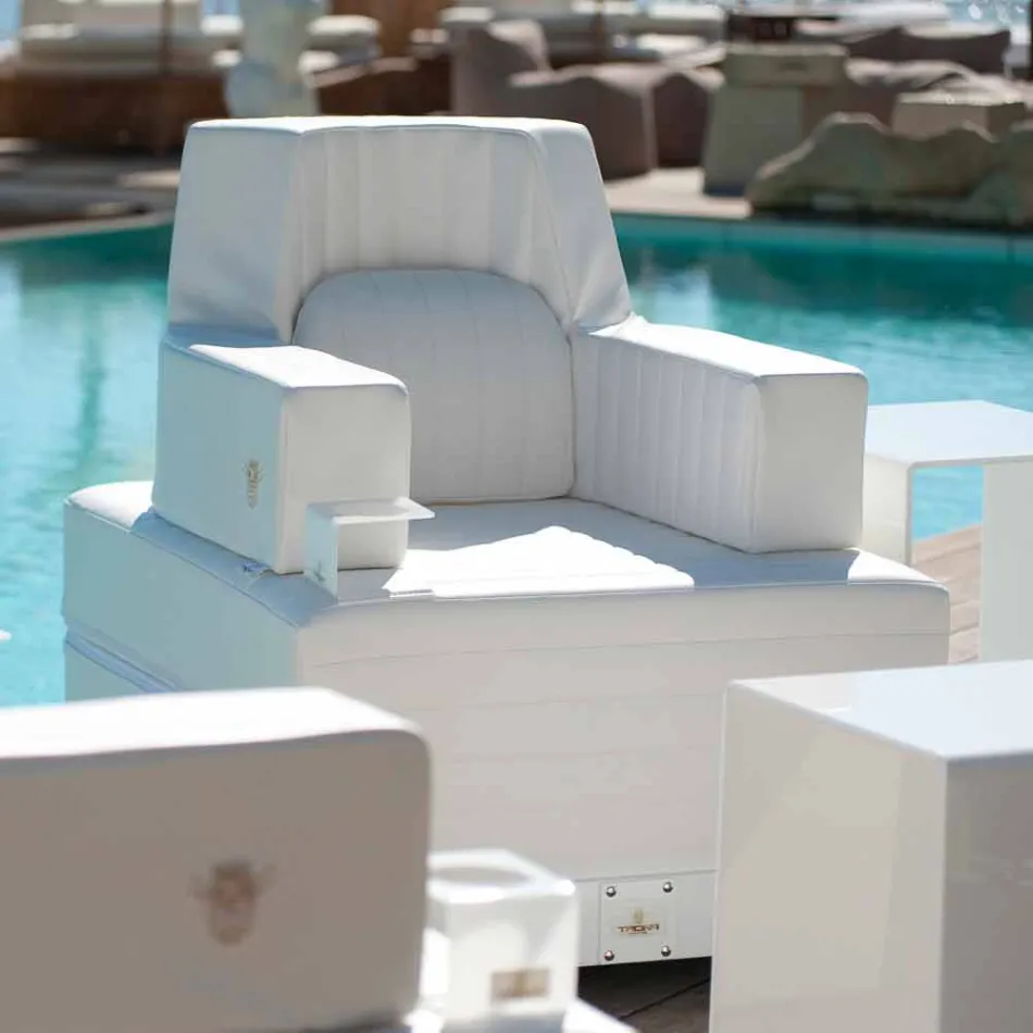 Poltrona flutuante Trona white design Luxury, made in Italy Viadurini