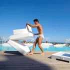 Poltrona flutuante Trona white design Luxury, made in Italy Viadurini