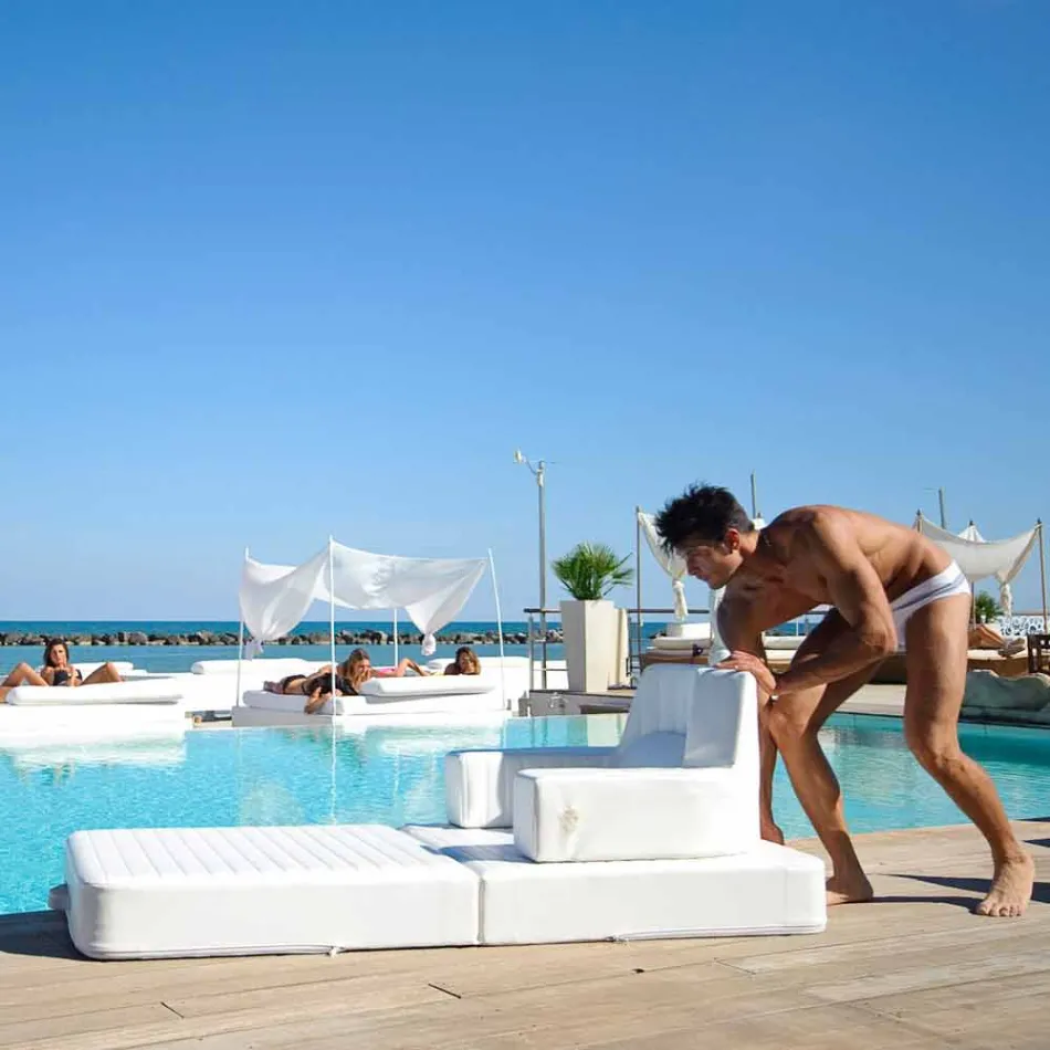 Poltrona flutuante Trona white design Luxury, made in Italy Viadurini