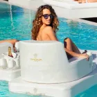 Poltrona flutuante Trona white design Luxury, made in Italy Viadurini