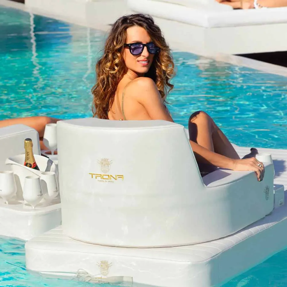 Poltrona flutuante Trona white design Luxury, made in Italy Viadurini