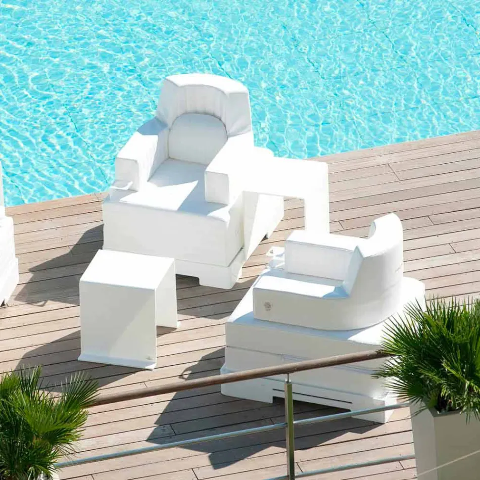 Poltrona flutuante Trona white design Luxury, made in Italy Viadurini