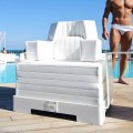 Design moderno branco flutuante piscina espreguiçadeira Trona Luxury, made in Italy