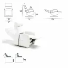 Poltrona giratória com motor duplo Cassia, design moderno made in Italy Viadurini