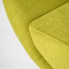 Poltrona Giratória com Base Metálica e Assento em Tecido - Sereno Viadurini