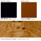 Poltrona giratória de couro com base de madeira Made in Italy - Butterfly Viadurini