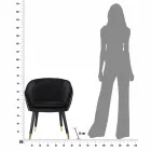 Poltrona Estofada em Madeira e Tecido de Design Moderno - Maddy Viadurini