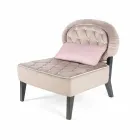 poltrona de veludo overstuffed trabalhada capitonnè Elizabeth Viadurini