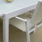 Cadeira de jardim empilhável em Textilene e alumínio - Foglio Viadurini