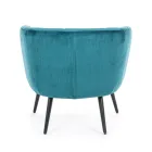 Poltrona em Steel and Grey ou Blue Velvet Scandinavian Design - Hilary Viadurini