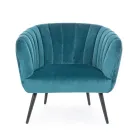 Poltrona em Steel and Grey ou Blue Velvet Scandinavian Design - Hilary Viadurini