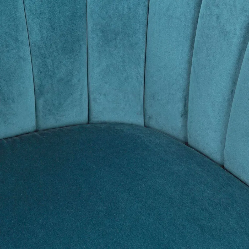 Poltrona em Steel and Grey ou Blue Velvet Scandinavian Design - Hilary Viadurini