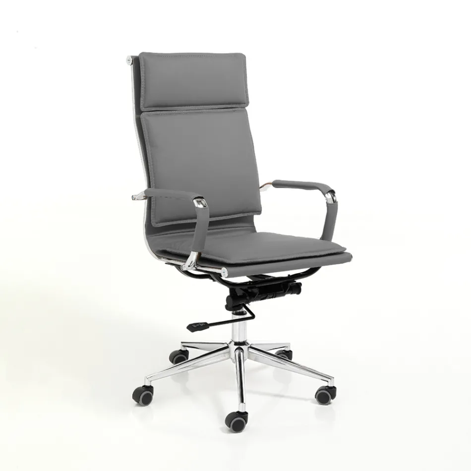 Poltrona de Couro Sintético em 3 Acabamentos Diferentes - Neon Viadurini