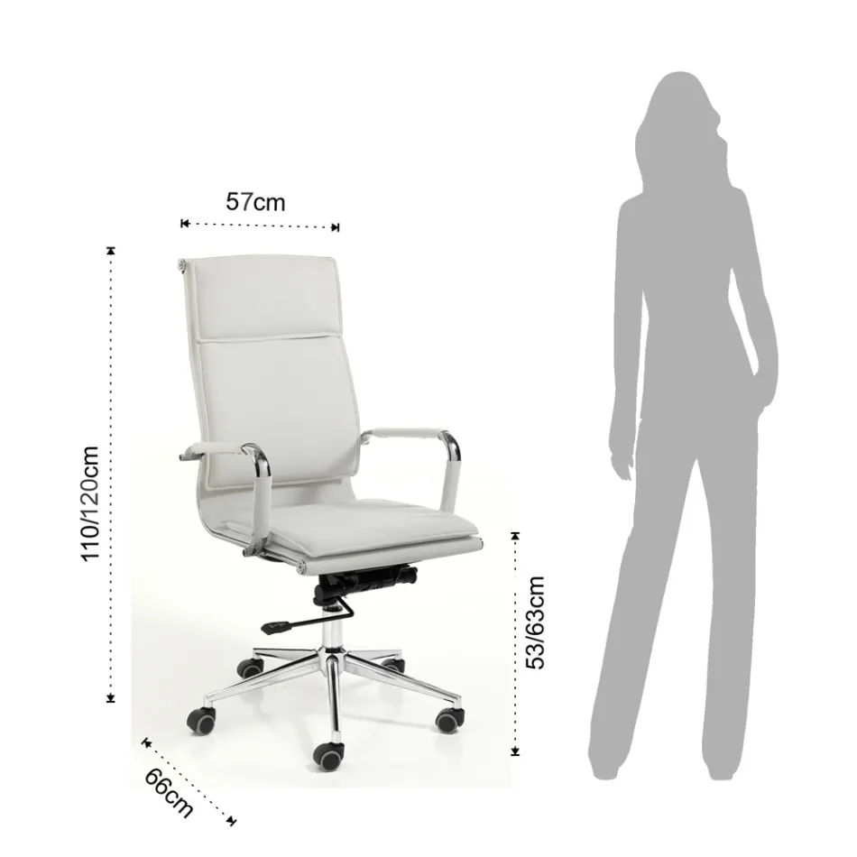 Poltrona de Couro Sintético em 3 Acabamentos Diferentes - Neon Viadurini