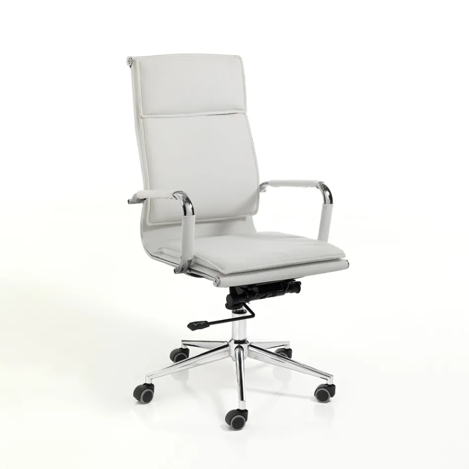 Poltrona de Couro Sintético em 3 Acabamentos Diferentes - Neon Viadurini