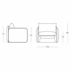 Espreguiçadeira com Almofadas Impermeáveis, para Exterior - Mara Slide Viadurini