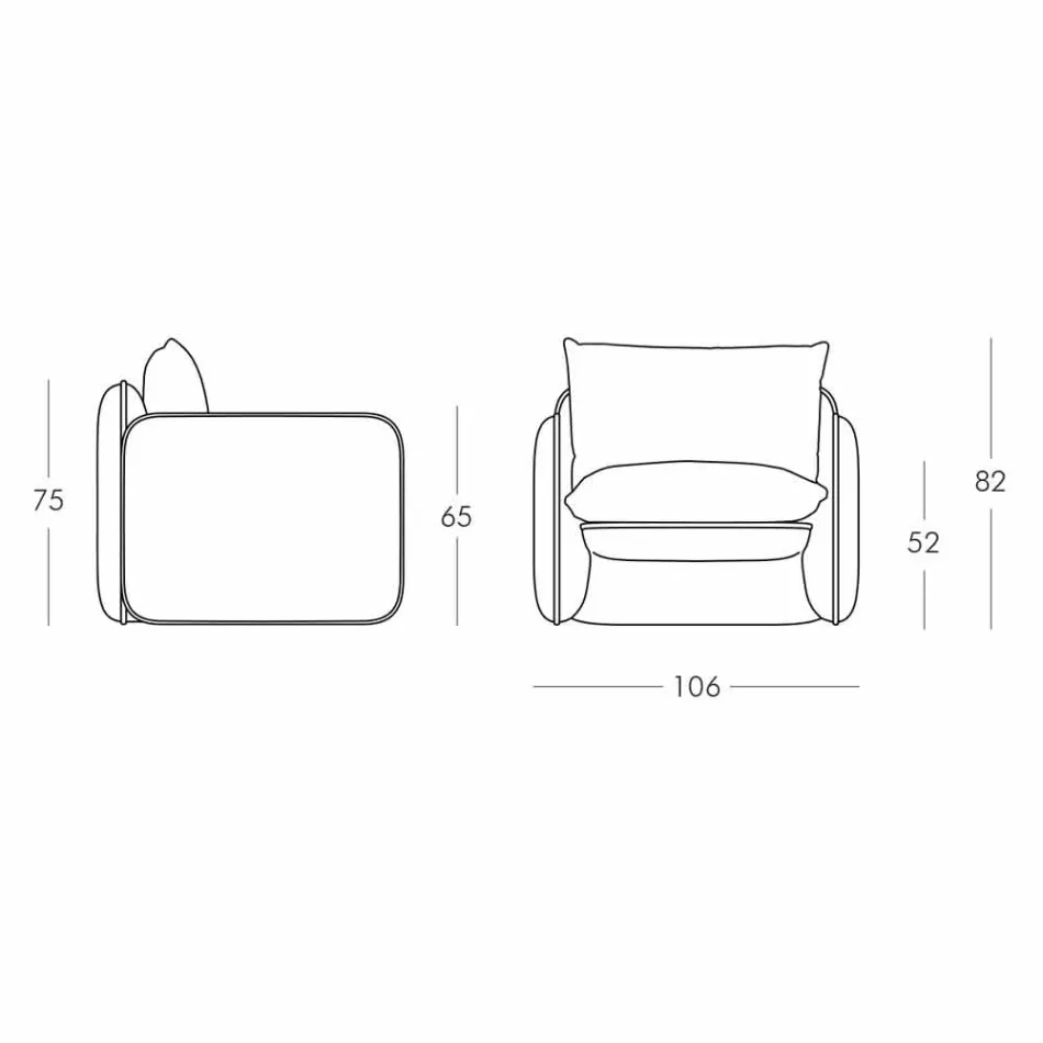 Espreguiçadeira com Almofadas Impermeáveis, para Exterior - Mara Slide Viadurini