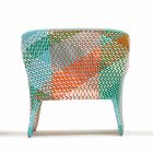 Poltrona estofada para sala de estar ao ar livre, em fibra sintética - Maat by Varaschin Viadurini