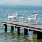 Poltrona de jardim Lounge tecido estofado e alumínio - Smart by Varaschin Viadurini