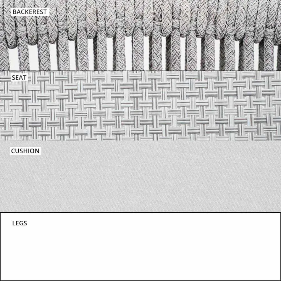 Poltrona de jardim Lounge tecido estofado e alumínio - Smart by Varaschin Viadurini