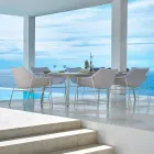 Varaschin Summer Modern Jardim Lounge Chair em aço Viadurini