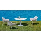 Varaschin Summer Modern Jardim Lounge Chair em aço Viadurini
