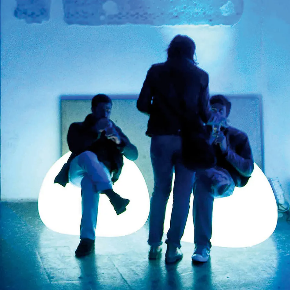 Poltrona Luminosa Exterior com Luz LED em Polietileno Fabricado na Itália - Ervin Viadurini