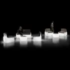 Poltrona Exterior Brilhante em Polietileno com Almofada Fabricada na Itália - Belida Viadurini