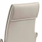 Poltrona feita na Itália coberta de couro Niles, design moderno Viadurini