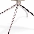 Poltrona feita na Itália coberta de couro Niles, design moderno Viadurini