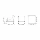 Poltrona de design moderno em aço e PVC preto ou branco para exteriores - Ontario 2 Viadurini