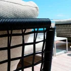 Poltrona de design moderno em aço e PVC preto ou branco para exteriores - Ontario 2 Viadurini