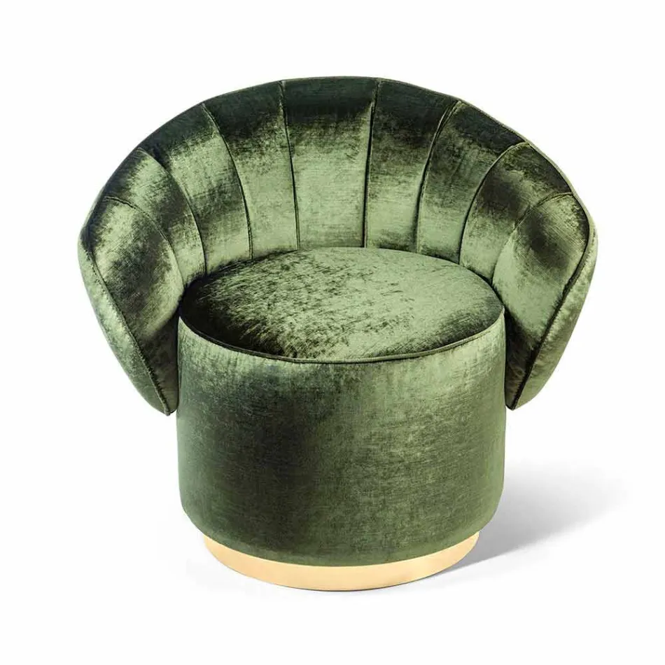 Poltrona design moderno estofada em tecido Belle Viadurini