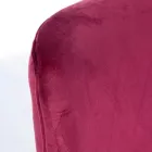 Poltrona moderna em aço e assento com efeito de veludo 3 acabamentos - Matty Viadurini