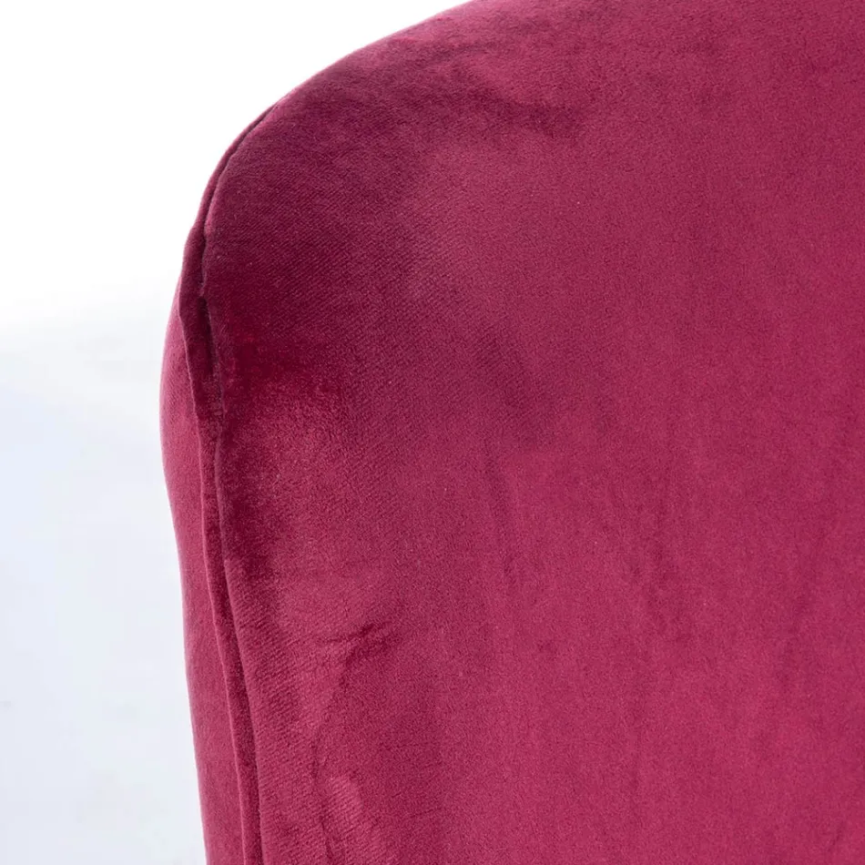 Poltrona moderna em aço e assento com efeito de veludo 3 acabamentos - Matty Viadurini